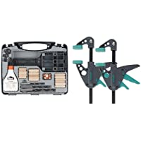 Wolfcraft 4645000Set universal de espigado de madera- multicolor + 3455100EHZ 40-110sargentos monomanuales- 40 mm largo…